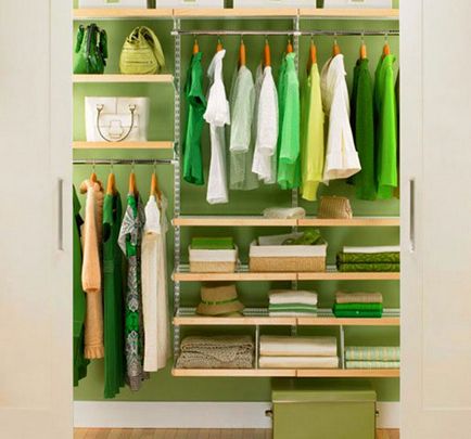 Организация на пространството в гардероба как да съхранявате неща