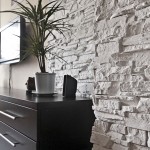 Декорация на стените с декоративен камък в апартамент хола с лице изкуствен материал (снимки,