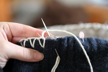Одеяло с ръцете си, плетени смесица походова майсторски клас за шиене