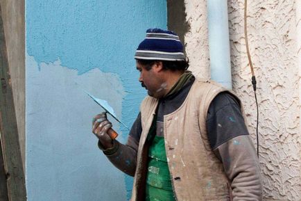 Боядисване на външните стени на къщата - живопис текстура