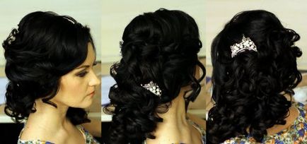 Прически за сватба на страната с къдрава коса, които се вписват този модел
