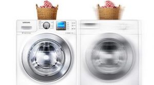 Когато цикълът на перална машина спин скача, тя вибрира или шейкове