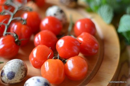 Рецепта пържени чери домати