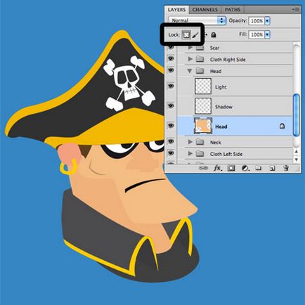 Начертайте пират в Photoshop
