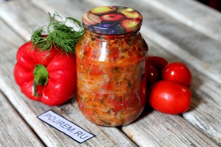 Салата от зеле, домати и чушки - стъпка по стъпка рецепта за това как да се готви със снимки