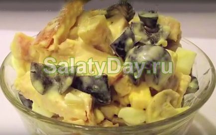 Пилешки салата с гъби - вкусни и подходящи за всяка диета рецепта със снимки и видео