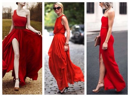 От какво да облека червена рокля снимки, препоръки
