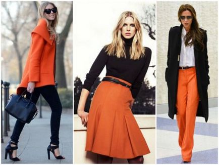 Комбинацията от оранжеви дрехи - съвети за комбинация от портокал с други цветове