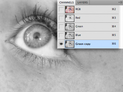 Създаване на черни очи в фотошоп