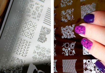 Stamping върху ноктите - снимки и видеоклипове как да се направи щамповане