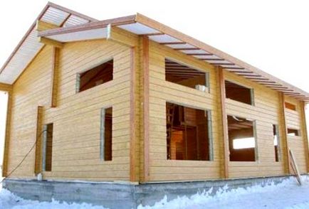 Строителство на дървени къщи от слепени греди