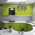 Зелена кухня - снимки от най-добрите идеи за това как да се украсяват дизайн и мач цветове
