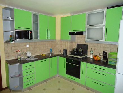 Зелена кухня, комбинация от цветове, снимка, кухня дизайн, интериорен дизайн, ремонт, снимки
