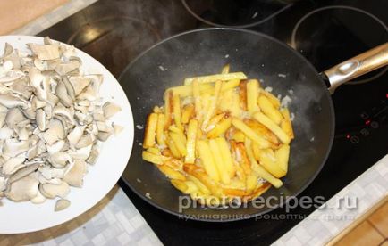 Пържени картофи с гъби - снимки рецепти