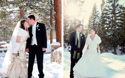 Зимна сватба като невеста красиво изолира