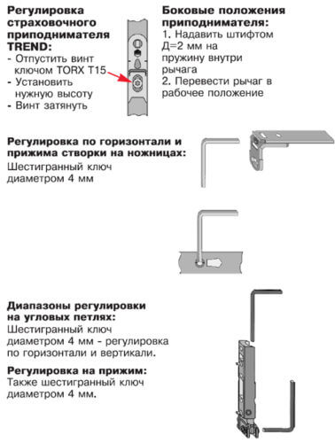 Регулиране на пластмасовото прозорче с ръцете си