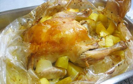 Пиле с картофи в втулка