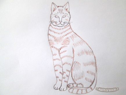 Рисуване с молив котка