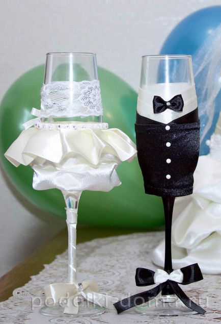 Как да украсят сватба шампанско