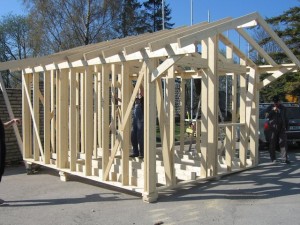 Frame изграждане на гараж