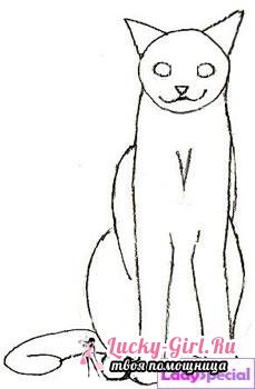 Рисуване с молив котка