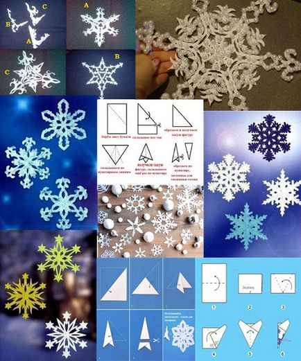 3 начина как да се режат снежинка от хартия с ръцете си на етапи, просто