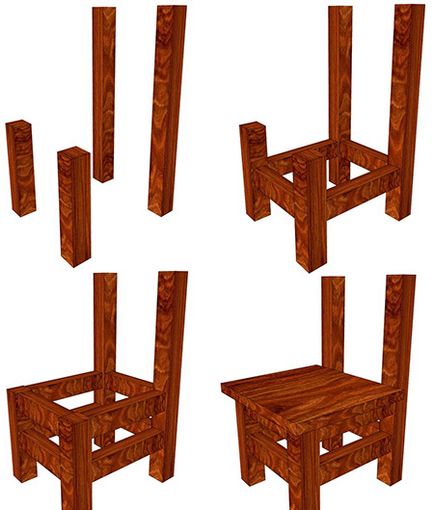 Детска дървена столче с ръцете си, изграждане на портал