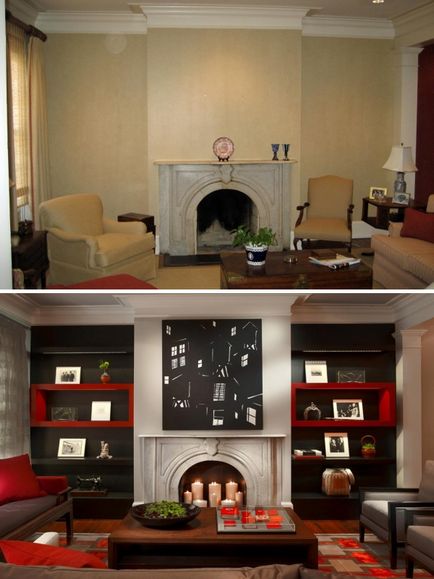 Интериор на частна къща, преди и след - 40 стаи Фото