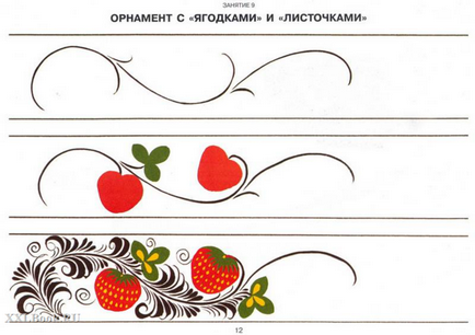 Как да се направи Khokhloma рисуване моливи, бои етапи (живопис) Как да се направи Khokhloma рисуване моливи, бои етапи