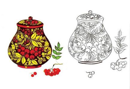 Как да се направи Khokhloma рисуване моливи, бои етапи (равенство) Как да се направи Khokhloma рисуване моливи, бои етапи