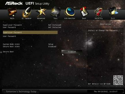 Как да забраните UEFI (изберете да забраните зареждането) Как да забраните на UEFI
