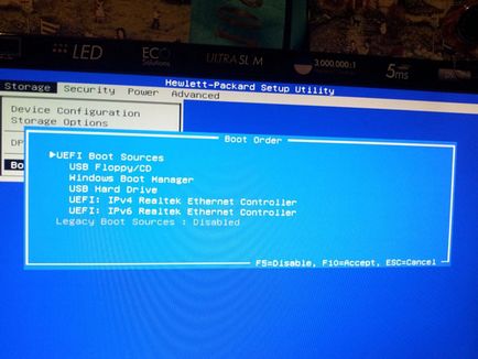 Как да забраните UEFI (деактивиране) Как да забраните на UEFI