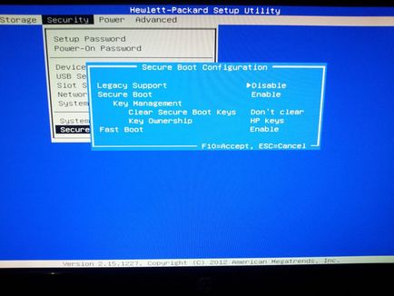 Как да забраните UEFI (изберете да забраните зареждането) Как да забраните на UEFI