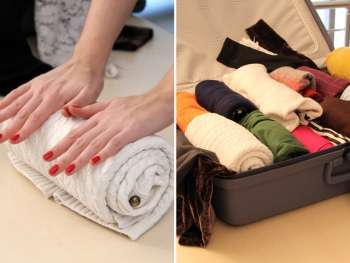 Как да постави нещата в гардероба и в куфара си (със снимки и видео)