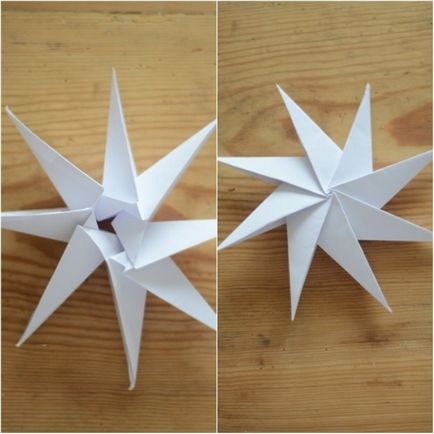 Как да направите триизмерна звезда, звезда на хартията с ръцете си