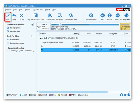 Как да премахнете дяловете на твърдия диск (Wizard MiniTool Partition) Как да премахнете дяловете на твърдия диск