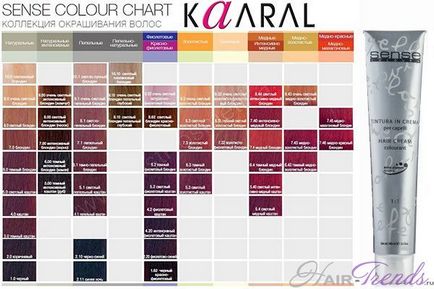 Боядисване kaaral Sens - цветова палитра