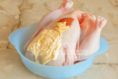 Пиле с плънка от елда - рецептата със снимка