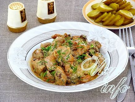 Пиле в сметанов сос с гъби рецепта със снимка