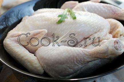 Пиле печена във фолио - стъпка по стъпка рецепта със снимки, пилешко месо