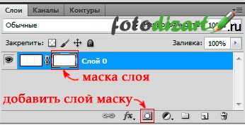 Образованието в Photoshop маска слой (маска слой) Образованието в Photoshop маска слой