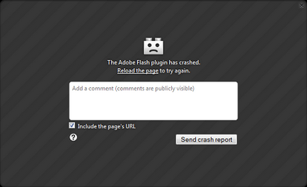 Налице е срив на флаш плъгин Adobe - как да се предотврати появата на това съобщение (решение) Налице е срив на флаш плъгин Adobe - как да се предотврати появата на това съобщение отново, решението