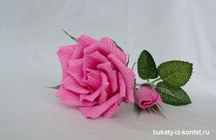 Роза от гофрирана хартия със собствените си ръце 50 снимка как да се направи една роза