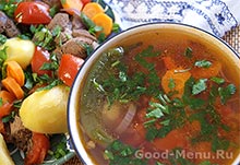 Сирене супа с пиле - рецепта със стъпка по стъпка снимки