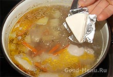 Сирене супа с пиле - рецепта със стъпка по стъпка снимки