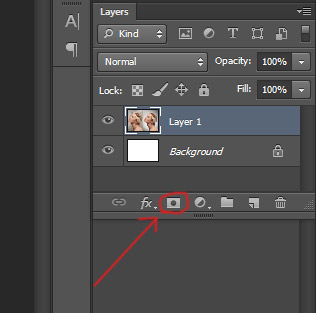 Маска слой в Photoshop