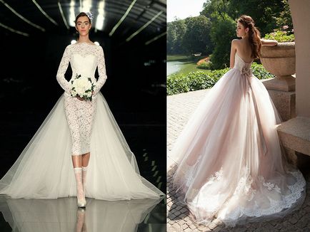 Сватбена рокля с влак, изберете правилния стил