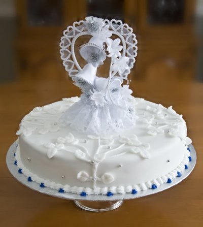 Сватбена торта в едно ниво