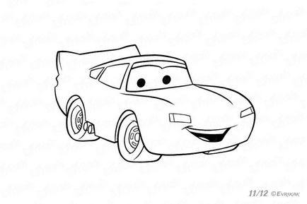 Научете се да се изготви мълния от анимационен филм Cars 2