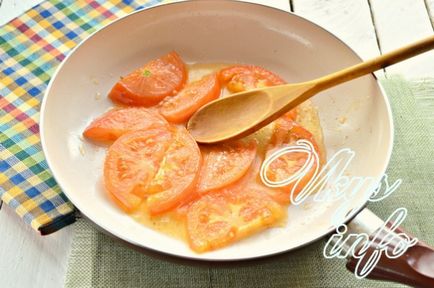 Бъркани яйца с домати рецепта със снимка
